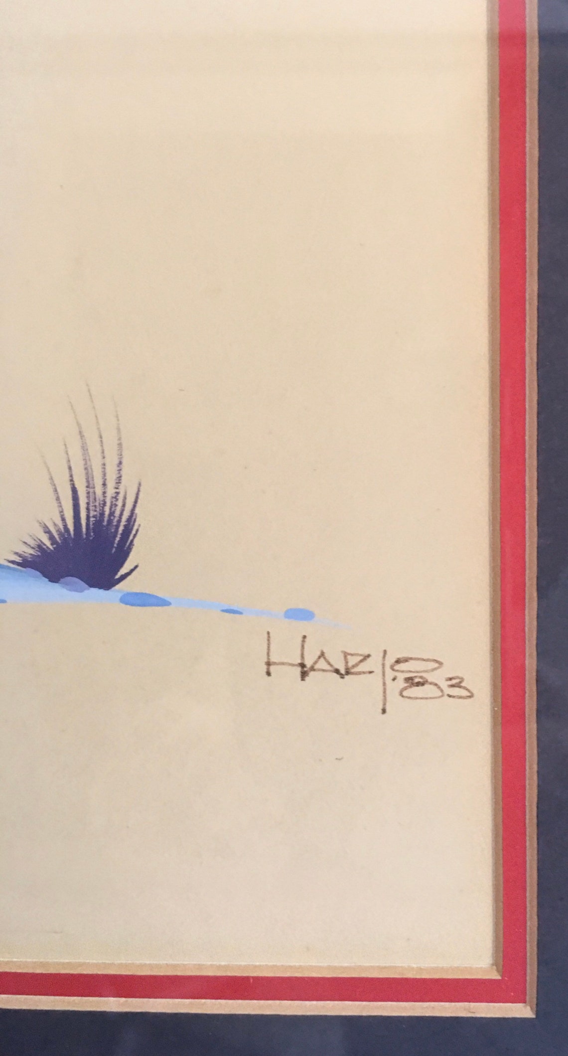 Albert Harjo original signed dated 1983 painting title Ride Em Etsy