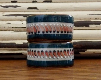 Erandi Tonalá Mexican Pottery Napkin Ring, Set of 2