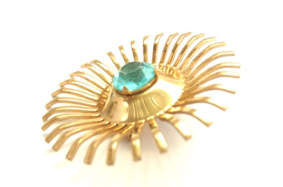 Coro Art Deco Starburst Brooch - image 2