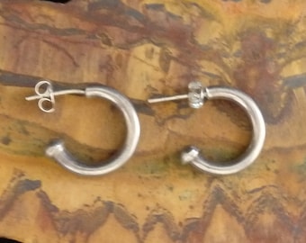 Vintage Sterling Hoop Earrings