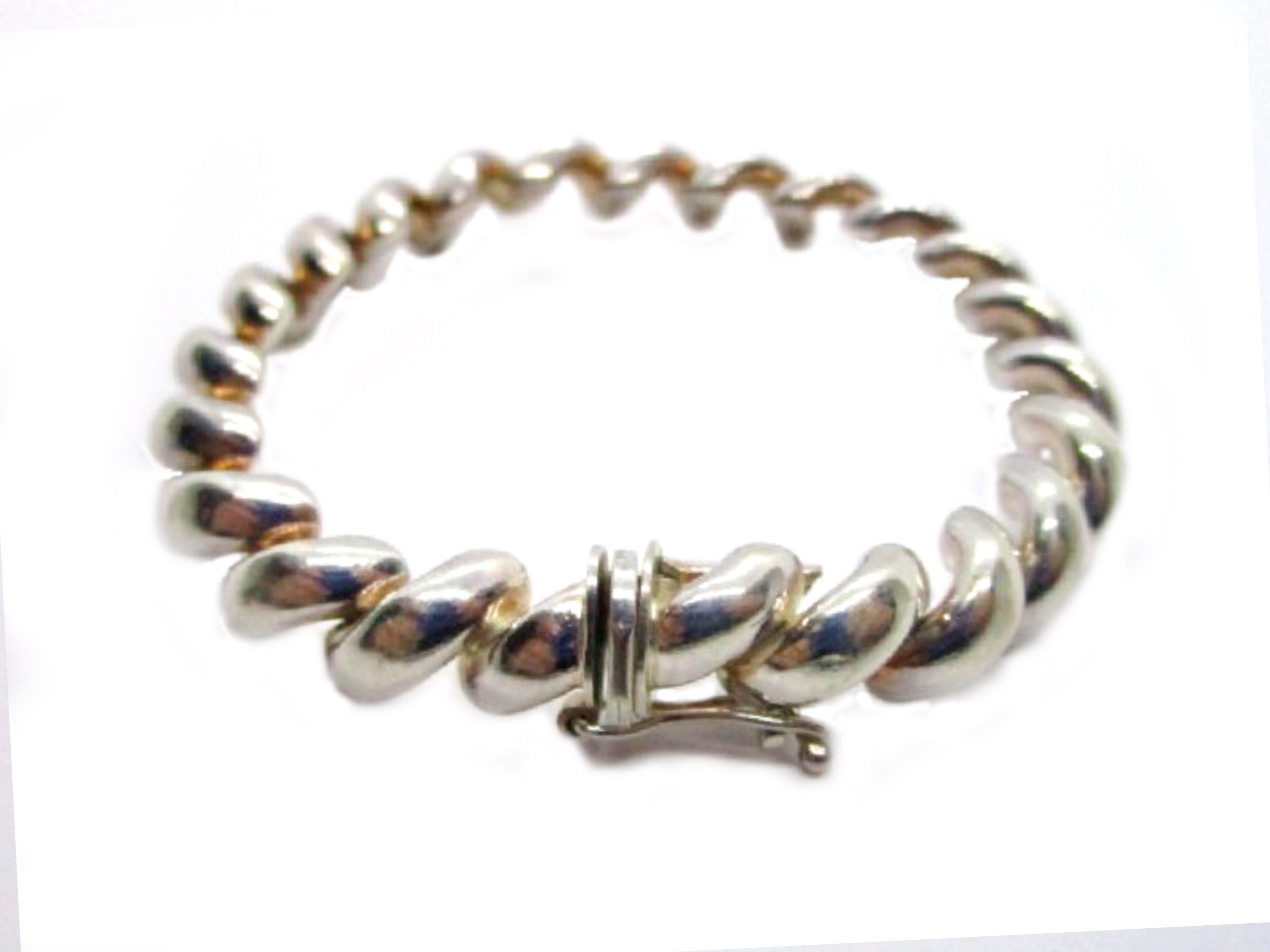 Vintage Milor Sterling San Marco Macaroni Link Bracelet Made Etsy