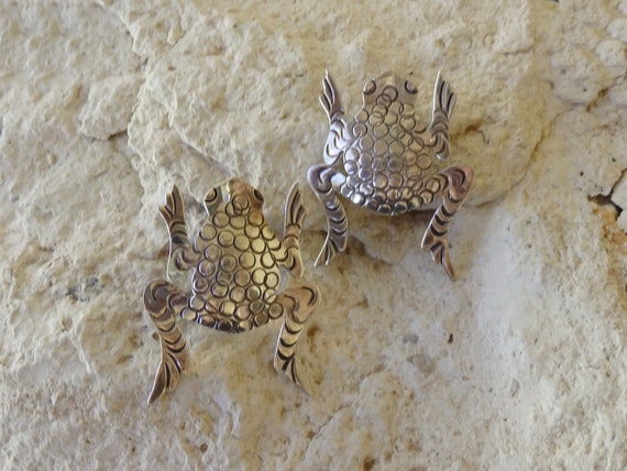 Raymond Gasper Zuni Stamped Sterling Silver Frog … - image 5