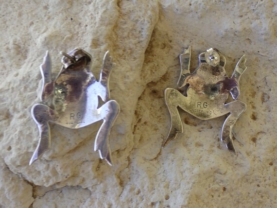 Raymond Gasper Zuni Stamped Sterling Silver Frog … - image 8