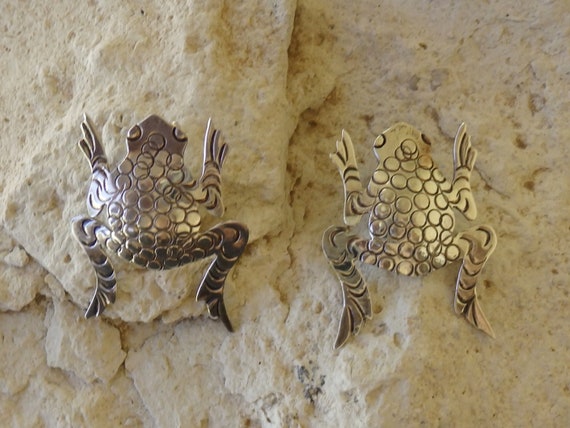 Raymond Gasper Zuni Stamped Sterling Silver Frog … - image 3