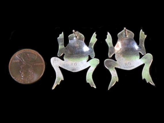 Raymond Gasper Zuni Stamped Sterling Silver Frog … - image 7