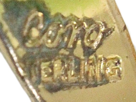 Coro 3-3/4" Sterling Silver Gold Plate Floral Spr… - image 7