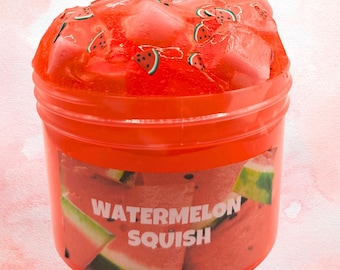 Watermelon Squish, Watermelon-scented Clear Slime, Homemade Jelly Cube Slime, Neutral Gifts for Kids, Stress-relieving Gifts for Adult