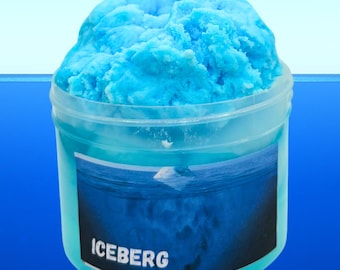 Iceberg Snow & Clear Slime, Scented Slime | 8oz, 4oz and 2oz | Neutral Gifts for Kids, Stress-relieving Gifts for Adult