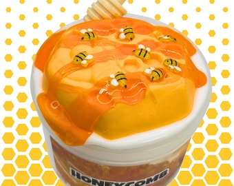 HoneyWabe Slime, nach Honig duftend, Hausgemachter DIY-Kit, Butter, Glossy Slime, Neutrale Geschenke für Kinder, Stressabbau Geschenke für Erwachsene