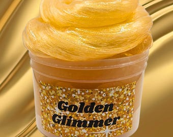Slime doré scintillant, Slime non parfumé, Slime métallique fait maison, Cadeaux neutres pour enfant, Cadeaux anti-stress pour adulte