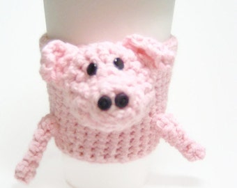 Pink Pig Cup Cozy