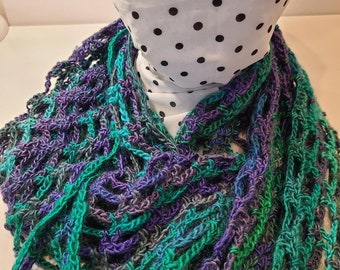 Lacy Infinity Scarf in Jewel Tones