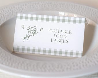 Fresh off the Market Place cards Flower Food Labels Farmers Market Bridal Shower Food Tent Cards Buffet Cards Flower Market Bachelorette