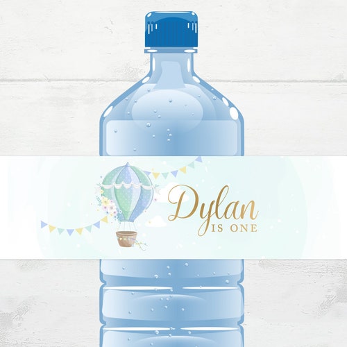 Hot Air Balloon Water Bottle Labels up up & Away Water Labels Etsy