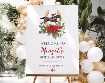 Kentucky Derby Welcome Sign Template Derby Bridal Shower Sign Instant Download Printable Kentucky Derby Party Poster Signs