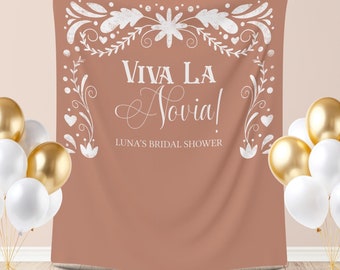 Viva La Novia Bridal Shower Backdrop Mexican Talavera Wedding Paper Picado Backdrop Bridal Shower Barro Wedding Shower Banner Photo Booth