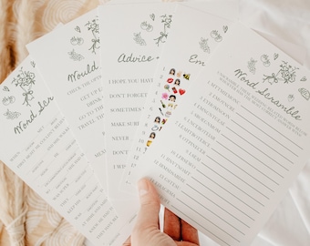 Fresh off the Market Bridal Shower Games Template Game Bundle Set Printable Farmers Market Flower Floral Market Wedding Shower Bridal Bingo