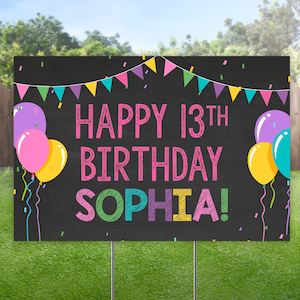 Cartel personalizado de feliz cumpleaños personalizado con nombre de foto  para mujeres, hombres, niños, oro rosa, negro, feliz aniversario,  decoración