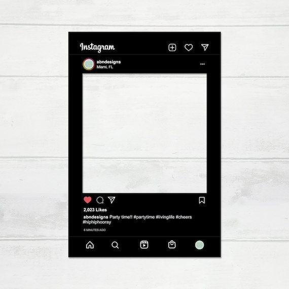 Instagram photo online booth frame