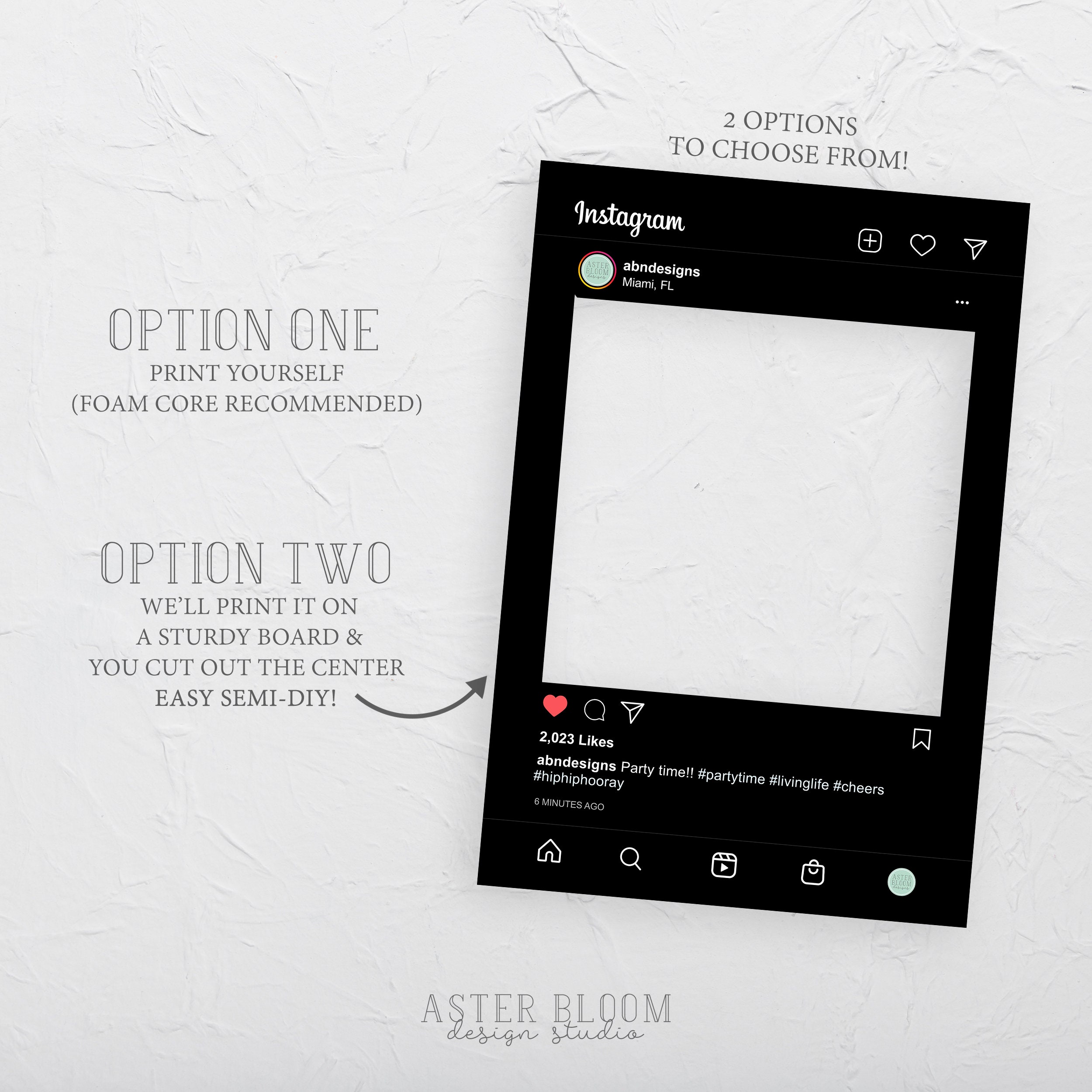 Instagram Frame Dark Mode, Social Media Prop, Photo booth Frame, Black  Instagram Prop, Dark Instagram Photo Prop, Instagram Photobooth, image size:2500x2500