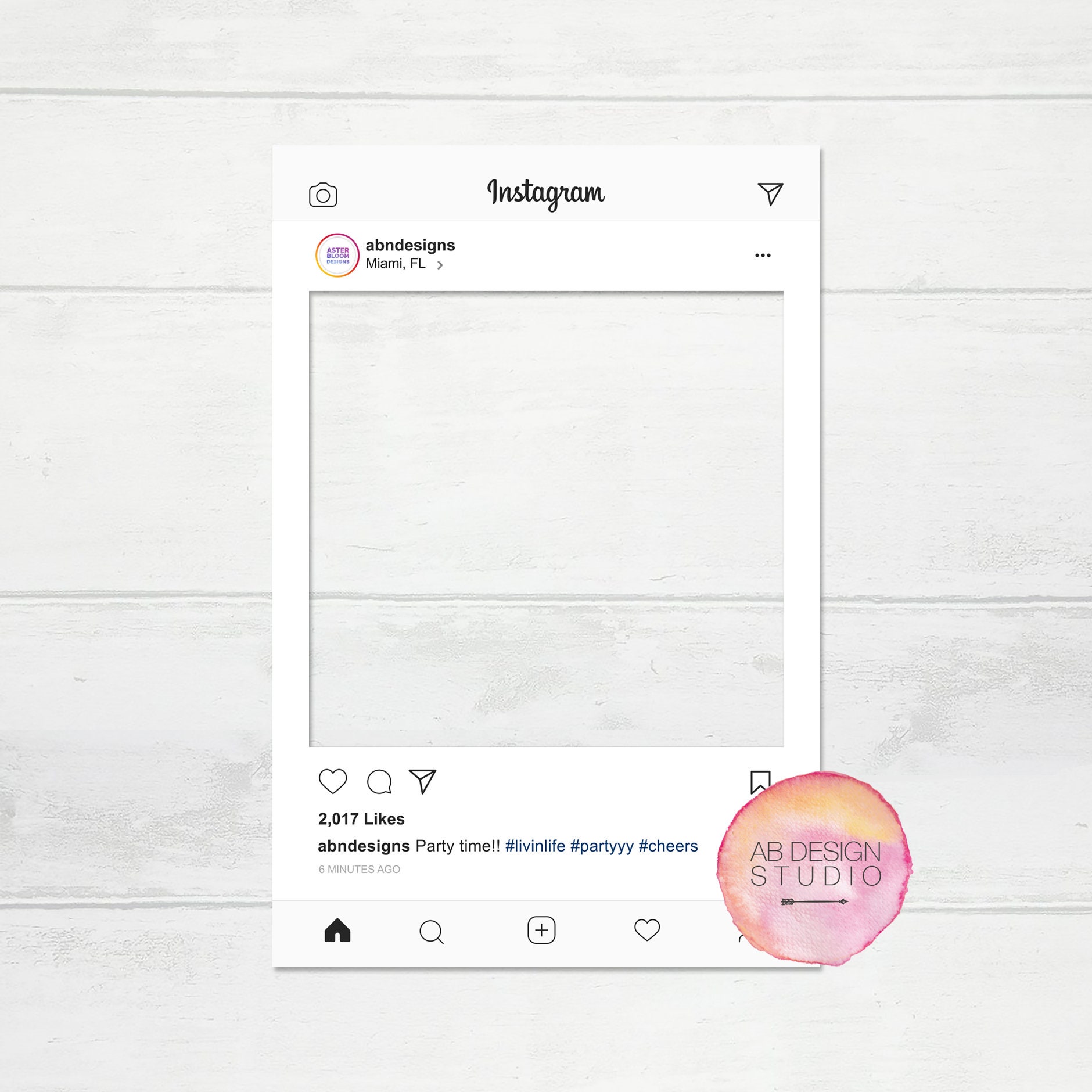 Instagram Frame Social Media Prop Photo Booth Frame Instagram Prop