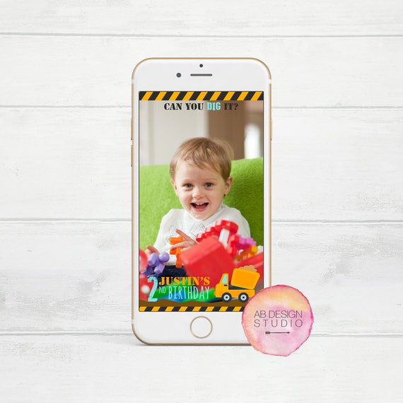 Dump Truck Snapchat Filter - Truck Geofilter - Construction Party Filter - Truck Birthday Party Filter - Construction Theme SC Geo filter Il_570xn