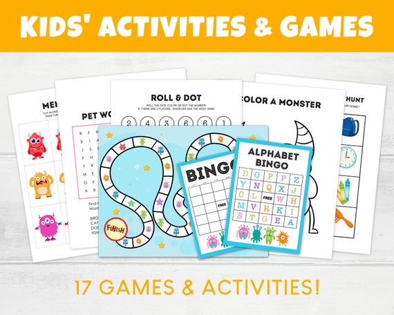 kids activities and games pre k preschool worksheets etsy