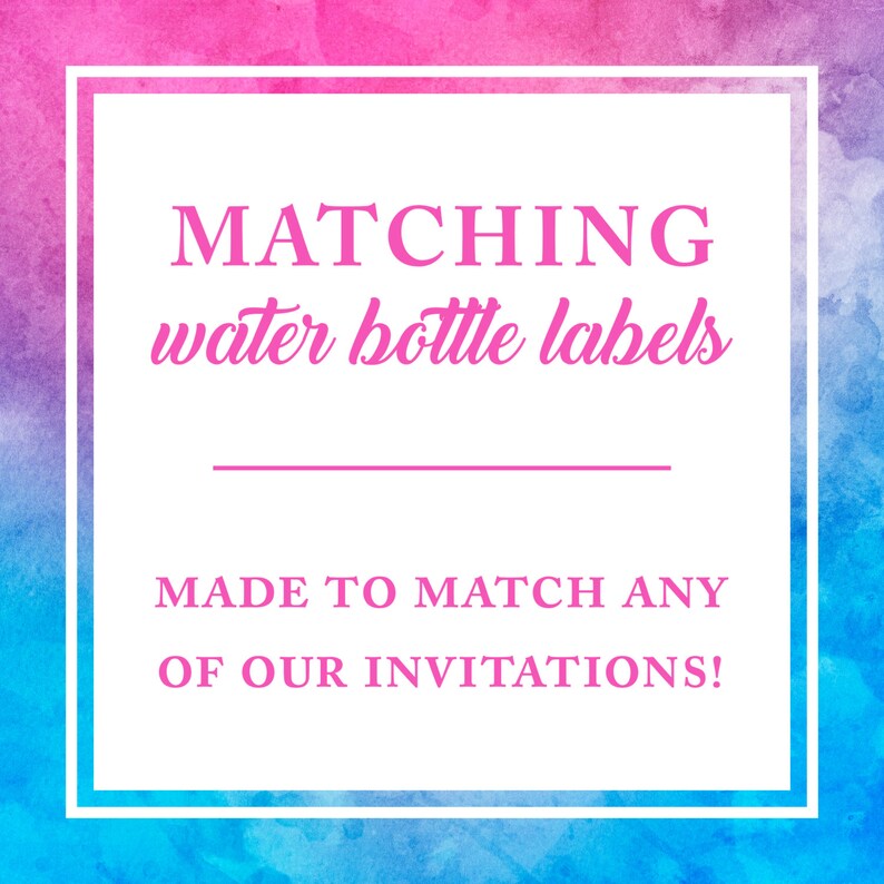 Made to Match Printable Water bottle labels DIY Digital Labels image 1