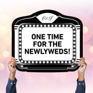 Wedding Bottle Service Sign Club Party Marquee Sign VIP Board Just Married Photo Booth Sign Nightclub Bridal Party Entrance Newlywed Board