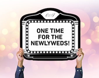 Wedding Bottle Service Sign Club Party Marquee Sign VIP Board Just Married Photo Booth Sign Nightclub Bridal Party Entrance Newlywed Board