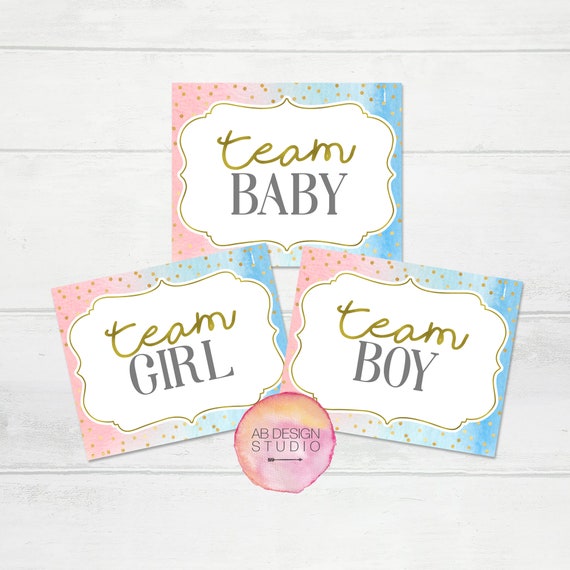 Gender Reveal Signs Gender Reveal Photo Booth Props Gender