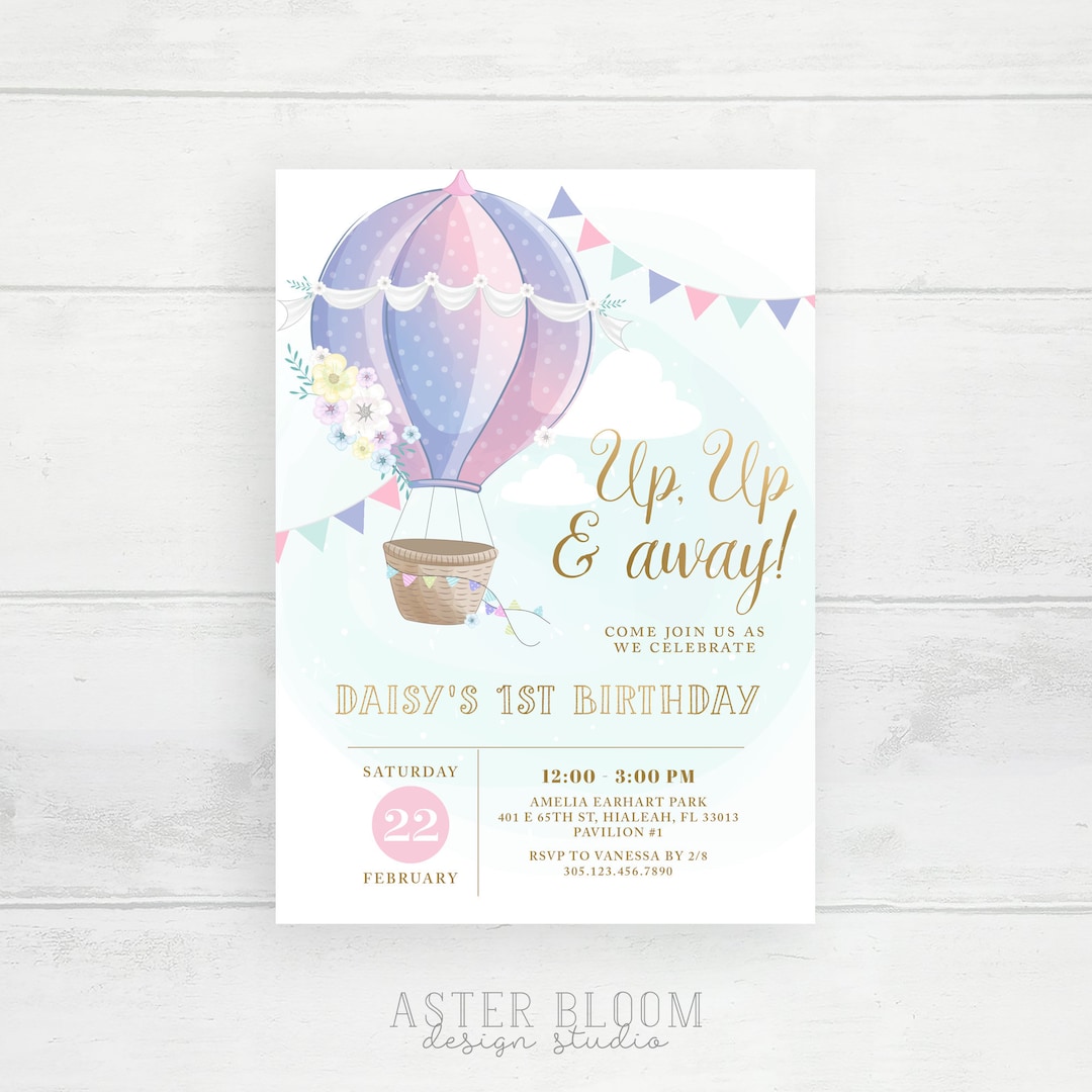 Romantic Shabby Chic Digital Papers, Scrapbooking Set for Party Supplies,  Birthday Collection Wit Air Balloon Themed for Homemade Gifts 