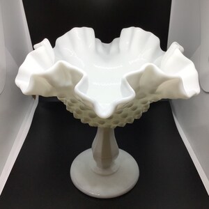 Fenton Vase or Compote on Tall Pedestal