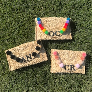 Personalised Woven Clutch Bag