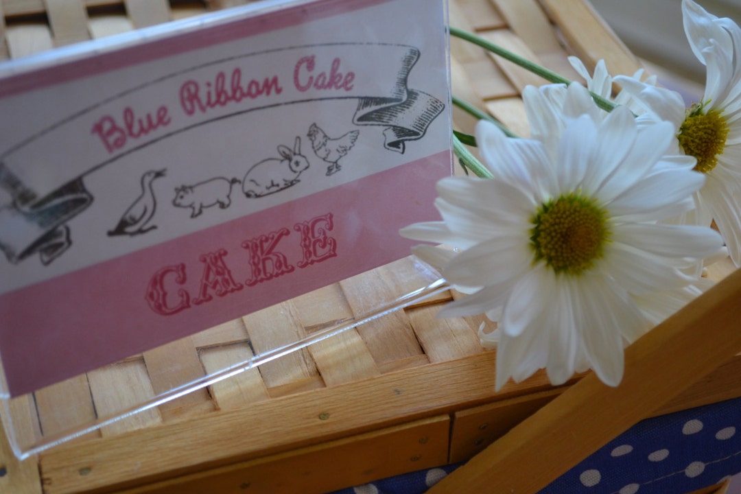 Fair Day Farm Birthday Party Food Display Cards Etsy