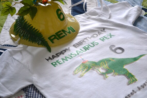 Personalized Paleontologist Dinosaur Archeologist Dino Dig Egg Hunt Explorer Pith Birthday Party Favor Hat with Dinosaur and Faux Foliage