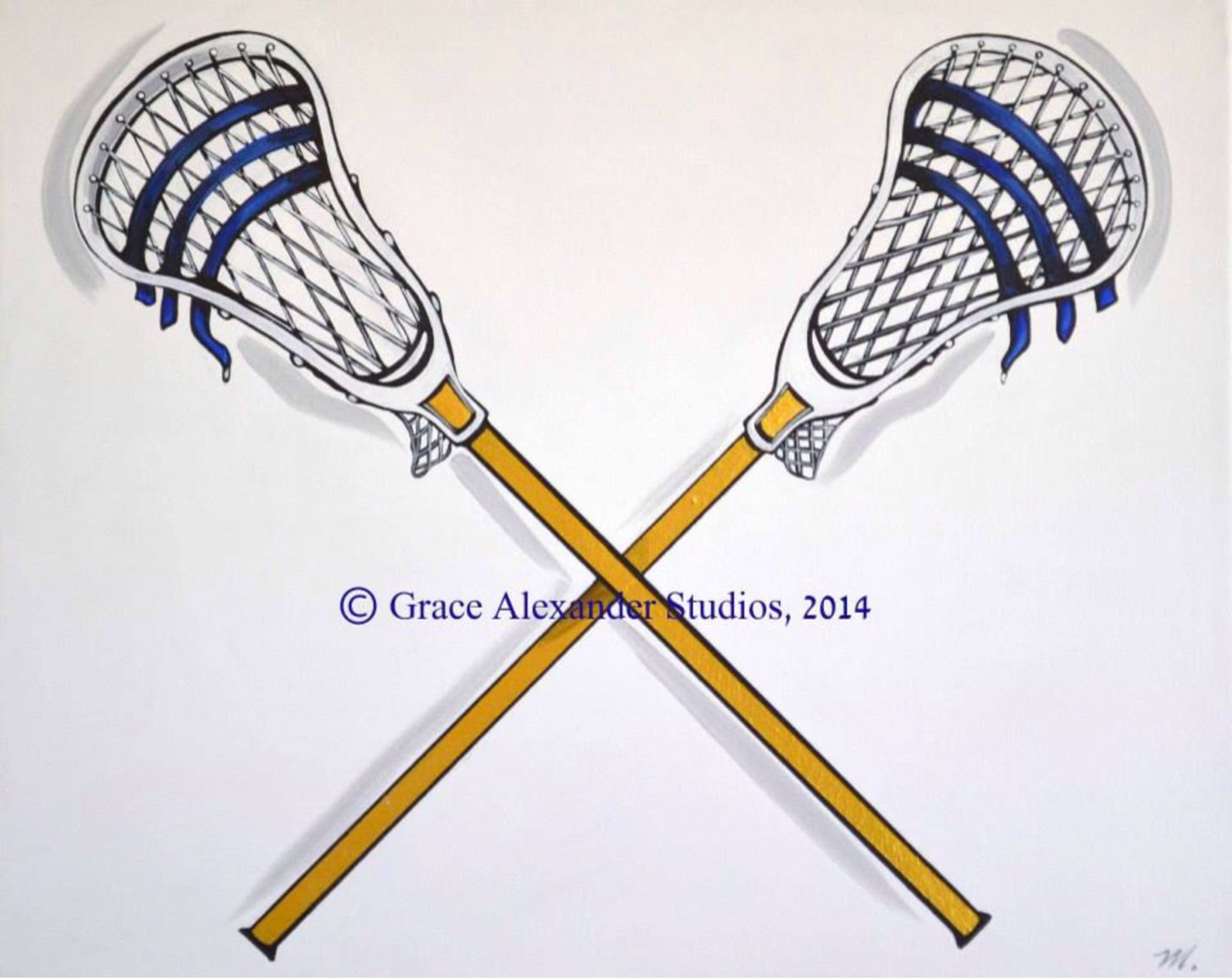 Original Custom Lax Navy Lacrosse Sticks Crossing Double Play Etsy