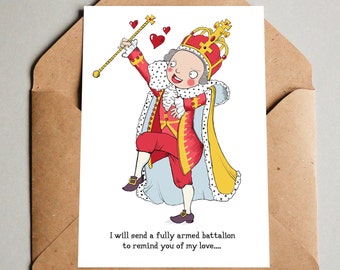 Hamilton Blank Card King George Card
