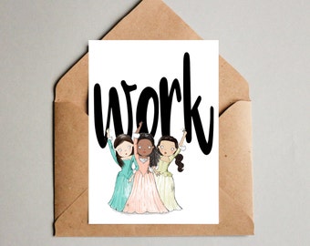 Hamilton Blank Card The Schuyler Sisters WORK