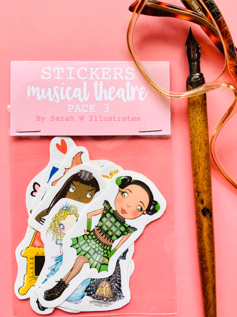 Musical Theatre Sticker Pack Set 3 Stationery Planners Etsy