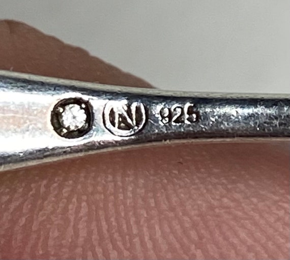 Nadri solid sterling silver amazonite hinged bang… - image 4