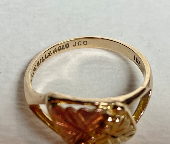Black Hills Gold Ring JCO Solid 10k size 6.75 - image 2