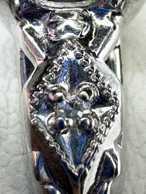 Retro Diamond Solitaire Ring Solid 14k White Gold… - image 11