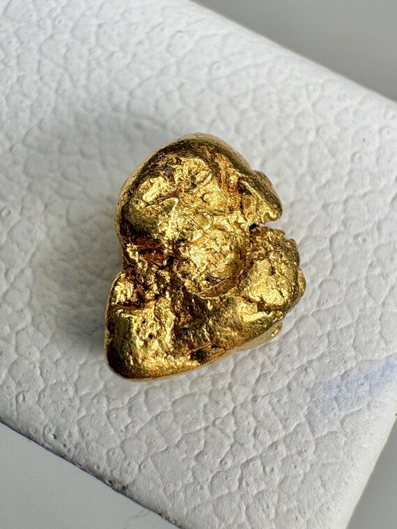 Solid Gold Nugget Stud Earrings Solid 14k Backs - image 13