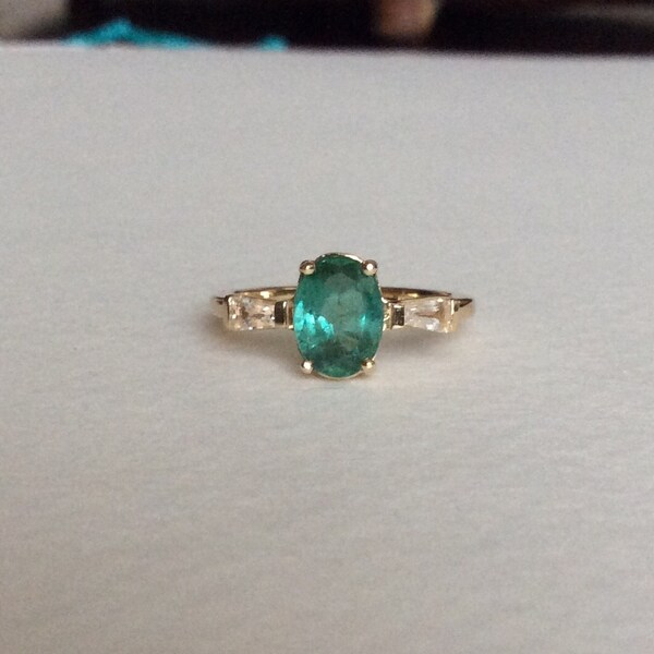 FINAL REDUCTION Paraiba color natural tourmaline ring solid 10k