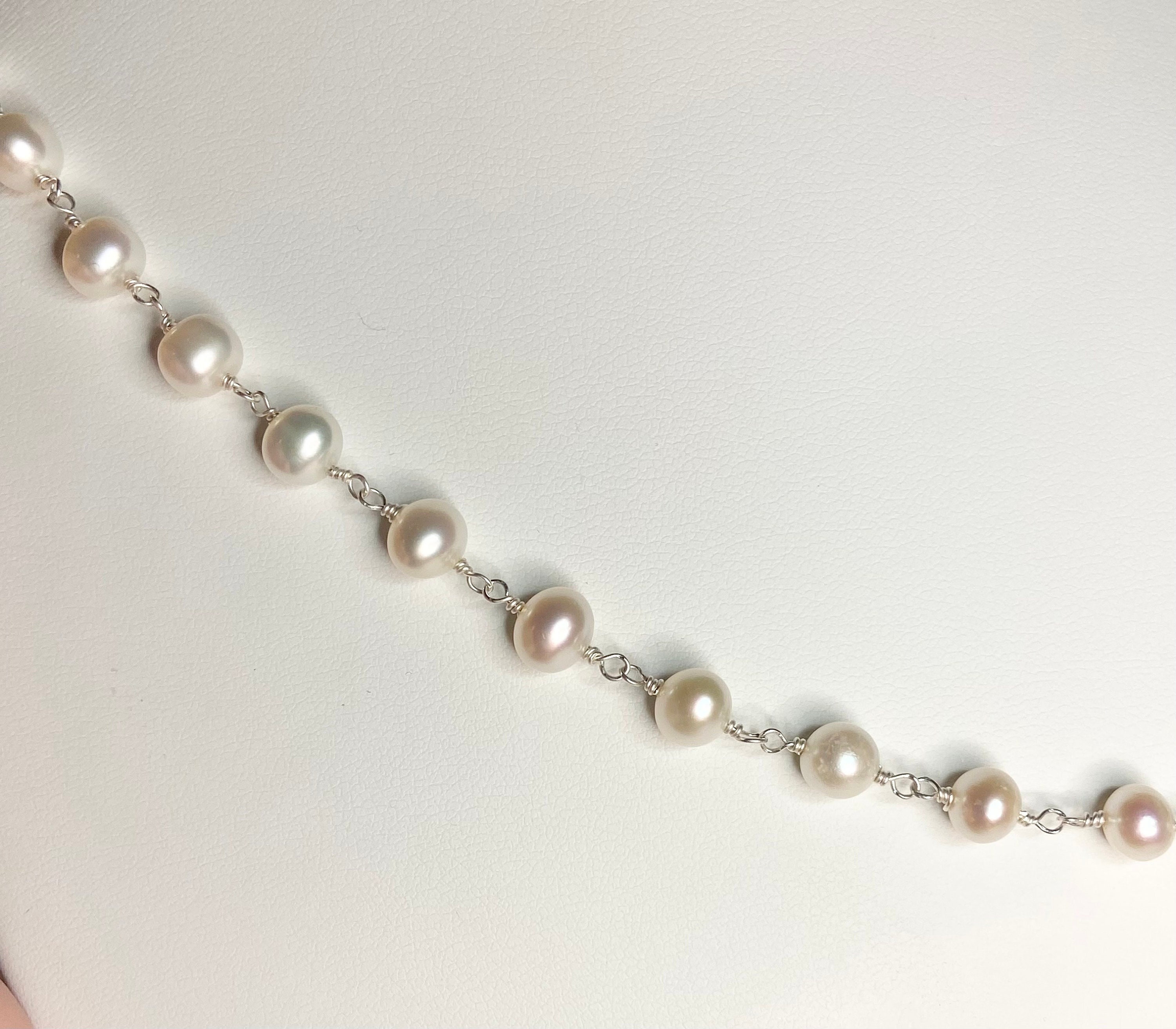Collier Argent 925 Avec Perle D'eau Douce Noire - Fil Rouge Ciré - Marque ROSEMIMOSA