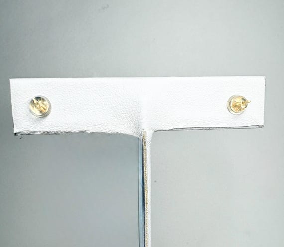Solid Gold Nugget Stud Earrings Solid 14k Backs - image 11