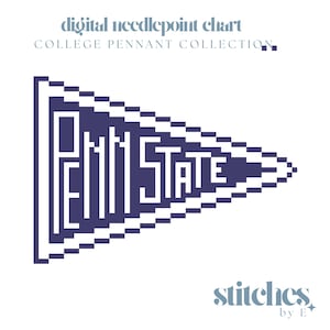 Penn State Pennant - Digitale Nadelspitzen-Karte
