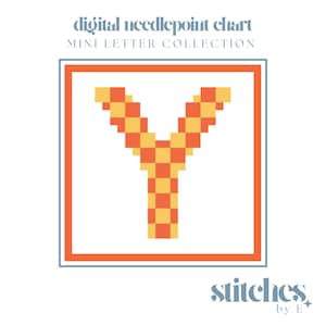 Y - Mini Letter - Digital Needlepoint Chart - Etsy