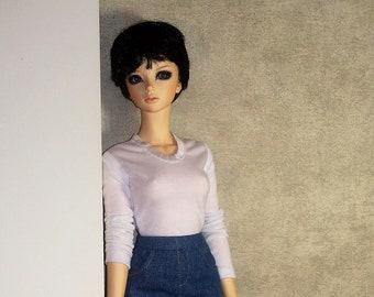 Denim Midi Skirt/for nYID Iplehouse BJD Doll